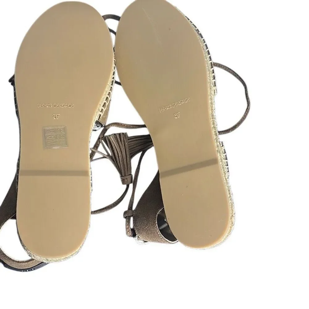 NIB Peserico Beige Suede Espadrilles